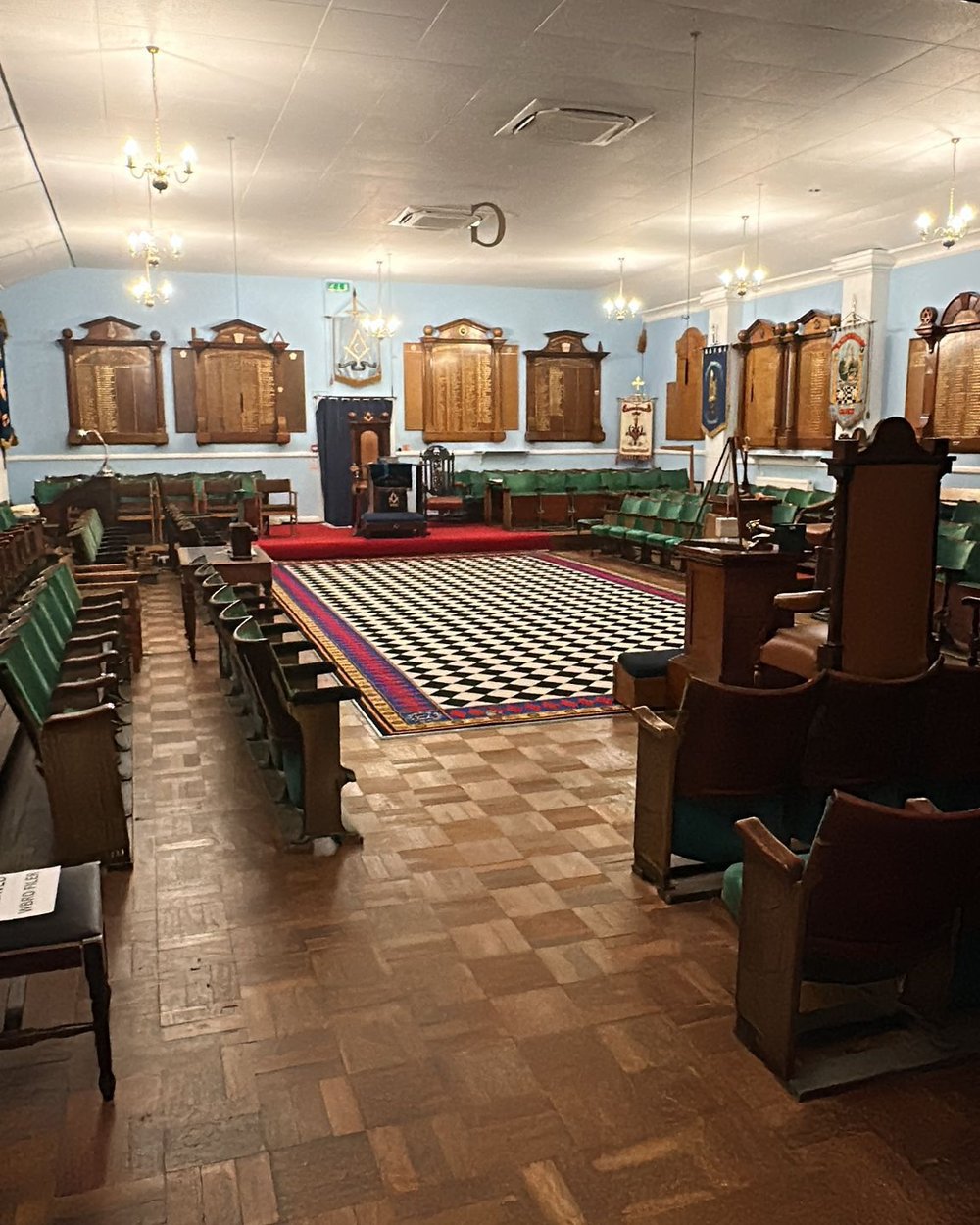 Inside the Lodge Room at the Gosport Masonic Centre